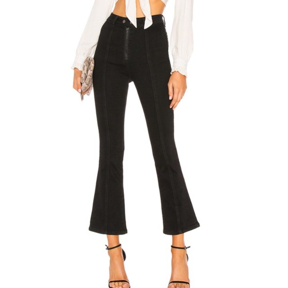 Superdown Tina Crop Black Denim
